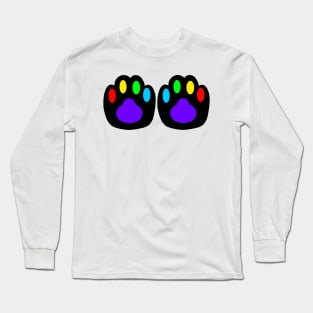 Rainbow paw prints Long Sleeve T-Shirt